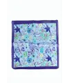 Çiçek Desenli Mor Renkli Zr Şifon Fular 50*50 cm