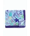 Çiçek Desenli Mor Renkli Zr Şifon Fular 50*50 cm