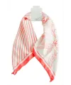 Çiçek Desenli Zr Saten Fular 50*50 cm