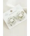 Çiçek İnci Metal Küpe