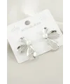 Çiçek İnci Metal Küpe