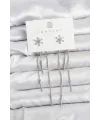 Çiçek Model Gümüş Pirinç Sallantılı Kadın Küpe