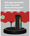 Çift 4 İnç Hoparlörlü Rgb Işıklı Bluetooth Ses Sistemi