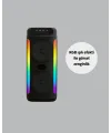Çift 4 İnç Hoparlörlü Rgb Işıklı Bluetooth Ses Sistemi