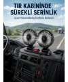 Çift Başlıklı Araç İçi Usb Vantilatör Soğutucu Fan