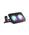 Çift Fanlı Laptop Soğutucu Rgb Işıklı Sessiz Notebook Standı