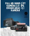Çift Görüşlü Dashcam – Gece Görüşlü 1080p Araç İçi Güvenlik Kamerası