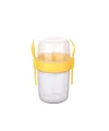 Çift Hazneli - Çatal Kaşıklı Portatif Müsli -atıştırmalık Kabı 1100 Ml