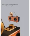 Çift Hoparlörlü Retro Bluetooth Speaker 1800mah Bataryalı Aux Usb Sd Kartlı