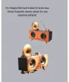 Çift Hoparlörlü Retro Bluetooth Speaker 1800mah Bataryalı Aux Usb Sd Kartlı