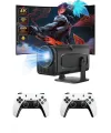 Çift Kollu Game Box Projeksiyon Cihazı Kumandalı Android Tv Dahili Hoparlör