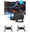 Çift Kollu Game Box Projeksiyon Cihazı Kumandalı Android Tv Dahili Hoparlör