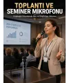 Kablosuz Çift Mikrofon Şarj Edilebilir Dijital Göstergeli