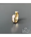 Çift Renk -rodyum Zirkon Taşlı Pirinç Zirkon Küpe - Kp00101