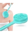 Çift Taraflı Silikon Uzun Saplı Banyo Fırçası