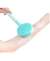 Çift Taraflı Silikon Uzun Saplı Banyo Fırçası