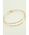 Çizgili Metal Halka Küpe 8-9-10 cm