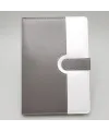 Çizgili Termo Deri Defter Gri