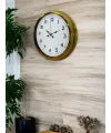Classic White Gold 40 Cm Metal Duvar Saati