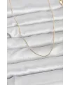 CM 14K Gold Renk İnce Top Zincirli 60 cm Kadın Kolye