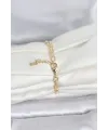 CM 14K Gold Renk Lazerli Halka Model Kadın Bileklik