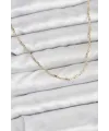 CM 14K Gold Renk Pirinç Ataç Zincir 60 cm Kadın Kolye