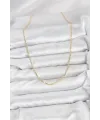 CM 14K Gold Renk Pirinç Ezme Burgu Model Kadın Kolye