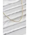 CM 14K Gold Renk Top Zincirli Model 60 cm Kadın Kolye