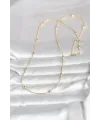 CM 14K Gold Renk Yılan Zincirli Damla Topçuk Model 60 cm Kadın Kolye