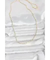 CM 14K Gold Renk Zincirli 60 cm Kadın Kolye