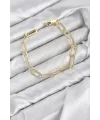 CM Ataş Zincir Model Gold Renk Pirinç Kadın Bileklik