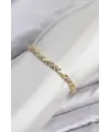 CM Çapraz Zincir Model Zirkon Taşlı VIP Seri Gold Renk Pirinç Kadın Bileklik