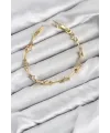 CM Gold Renk Yıldız Model Zirkon Taşlı Pirinç Kadın Bileklik