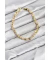 CM Yıldız Model Zirkon Taşlı VIP Seri Gold Renk Pirinç Kadın Bileklik