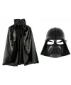 Çocuk Boy Yıldız Savaşları  Wars Darth Vader Maskesi Ve 90 Cm Pelerin Seti Siyah