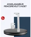 Çocuk Güvenliği İçin Cam Pencere Kilidi 3 Adet