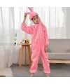 Çocuk Tavşan Kostümü Pembe Renk 4-5 Yaş 100 Cm