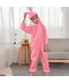 Çocuk Tavşan Kostümü Pembe Renk 6-7 Yaş 120 cm