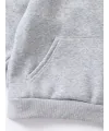 Çocuk Unisex Kapüşonlu Naruto Baskılı Pamuklu Sweatshirt - Gri
