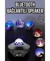Çocuklara Özel Şarjlı Bluetooth Hoparlör Parti Led Lambası Yıldızlı Projeksiyon