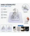 Çok Amaçlı Kıskaçlı Yapışkanlı Kablo ve Mop Tutucu