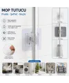 Çok Amaçlı Kıskaçlı Yapışkanlı Kablo ve Mop Tutucu