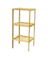 Çok Amaçlı Raf - Organizer 3 Katlı Ahşap - Bambu 36x32x80cm