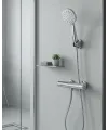 Çok Fonksiyonlu 4 Modlu El Duşu Başlığı Krem Duş Seti Spiral Hortumlu