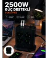 Çoklu Priz 8 Çıkışlı 4 Usb 2 Type-c Anahtarlı Dikey Priz Kulesi