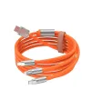 Çoklu Şarj Kablosu Usb Type-c İos Uyumlu 120w Hızlı Şarj Kablosu