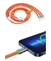 Çoklu Şarj Kablosu Usb Type-c İos Uyumlu 120w Hızlı Şarj Kablosu