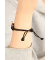 COOL (Havalı) Siyah Deri İpli Unisex Mood Bileklik