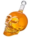 Crystal Head Kuru Kafa Cam Şişe Viski Likör Hediyelik Sürahi (1000 ML)