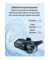 D2-6x 1000m Mesafeli 6 Kanallı İntercom Bluetooth Motosiklet Kask Kulaklığı İntercom Kulaklık
